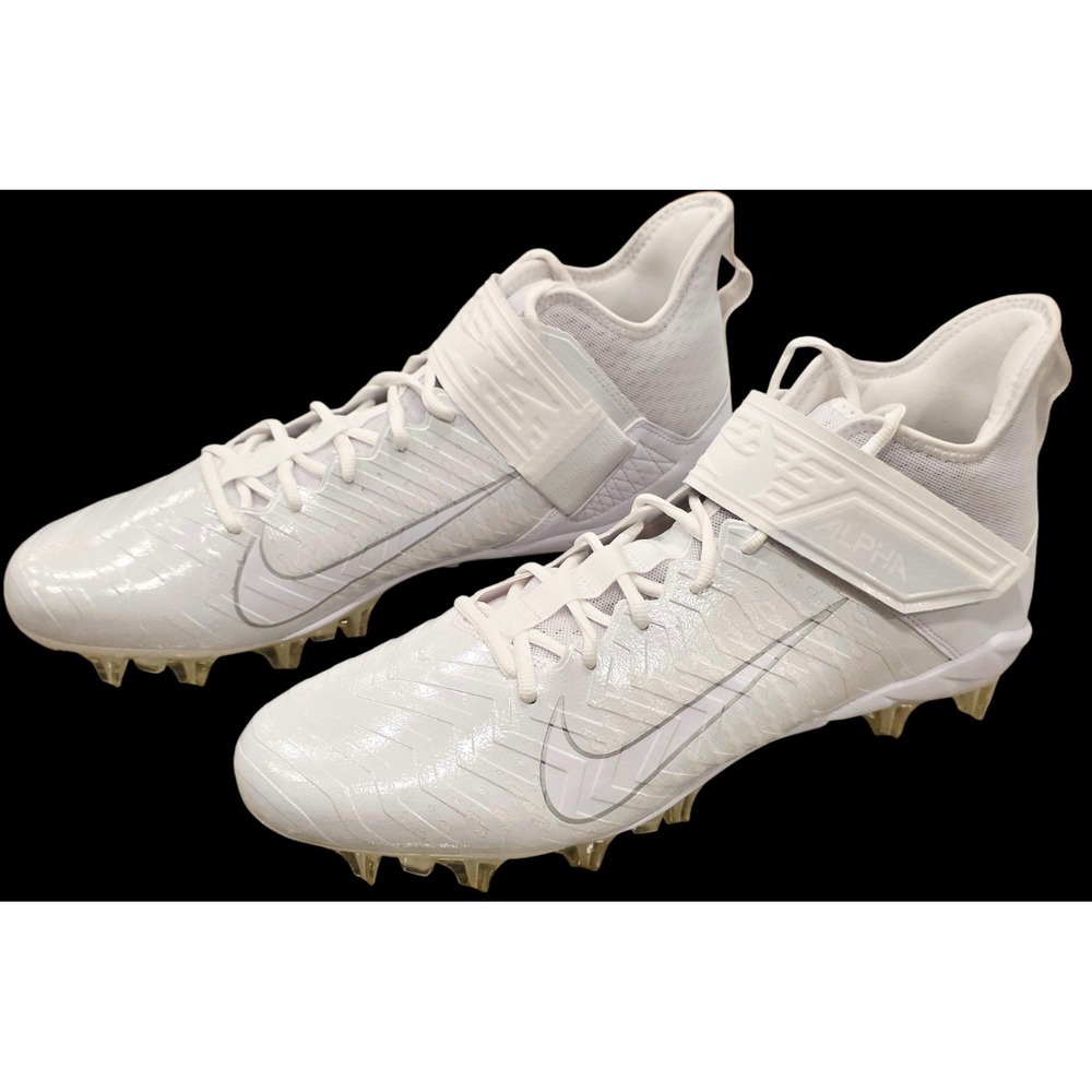 Nike Alpha Menace Pro 2 Mid Chrome White Football Cleats Size 16 AQ3209-109